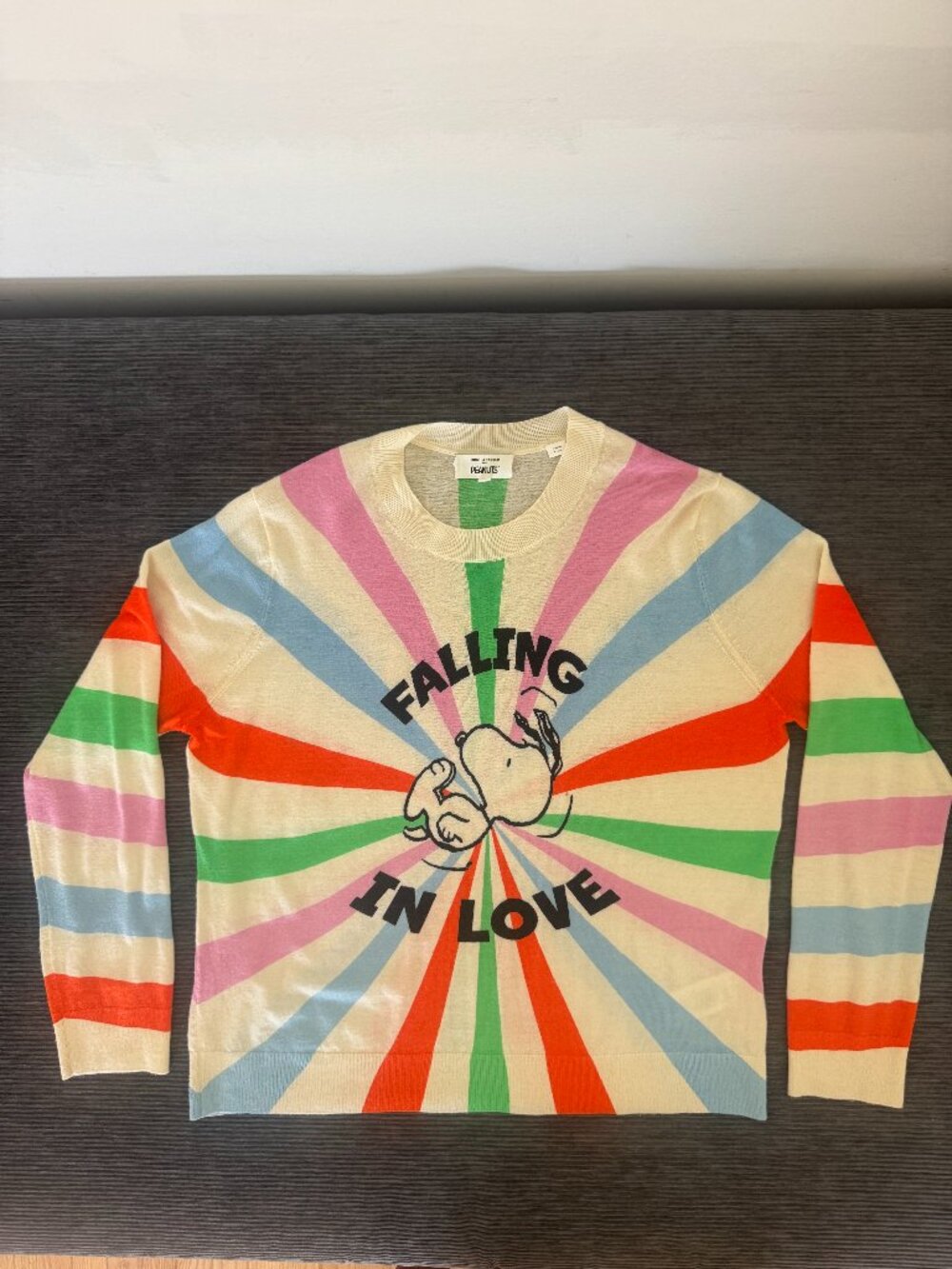 Chinti & Parker meets Peanuts "Falling in Love" sweater, Size M